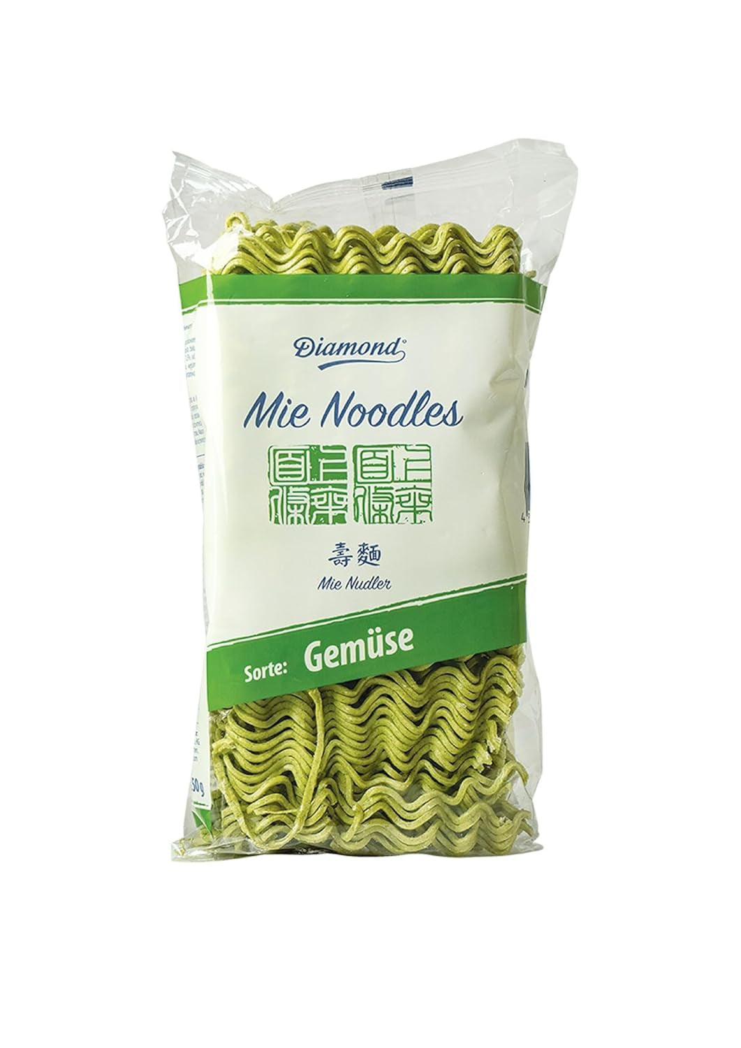 DIAMOND Mie grönsaksnudlar, vetenudlar med grönsakspulver, äggfritt, snabbt och enkelt, vegetariskt - 1 x 250 g