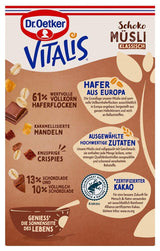 Dr. Oetker Vitalis Chokladmüsli Classic: Frukostmüsli med mjölk och mörk choklad, förpackning om 7 (7 x 600g)