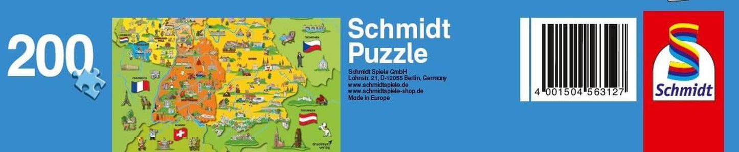 Karta över Tyskland med bilder (pussel för barn) Puzzle Naty Shop