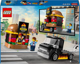 LEGO City Burger Truck Byggset med leksaksbil för 5-åringar, Food Truck minifigur och tillbehör, rolig present till pojkar och flickor 60404 Byggset Besuche den LEGO-Store