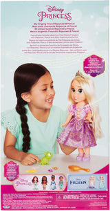 Disney Princess Rapunzel 35 cm sjungande docka, sjunger "I See The Light", inkluderar tillbehör för roligare, perfekt för tjejer från 3 år och uppåt, lila