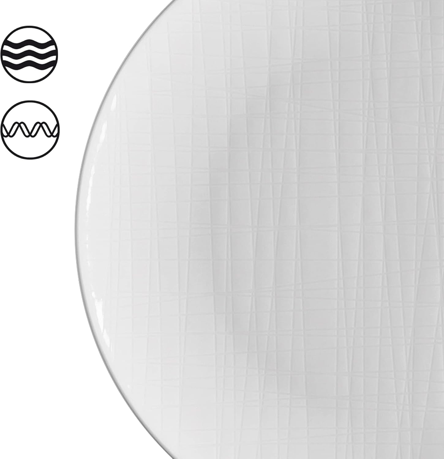 Rosenthal 11770-800001-28370 Nätset, 16 stycken, bestående av 4 tallrikar (djup 21 cm, tallrikar 21/27 cm), flingorskålar 14 cm, vit