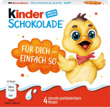 Kinderchoklad (20 x 50 g) - Alla hjärtans dag-present till honom och henne, karneval och fastelavnsgodis - Fyllda mjölkchokladkakor - 20 förpackningar med 4 individuella barer vardera