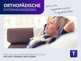 Traumnacht ortopedisk rygg-/ländkudde med viskoelastisk skumkärna och hudvänligt mikrofleeceöverdrag, Oeko-Tex certifierad, tillverkad enligt tyska kvalitetsstandarder
