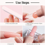 Nagelklämmor, manikyrklämmor, klara nagelklämmor, klara polygelklämmor, snabbbyggda nagelförlängningar, gelassistent, 10 st