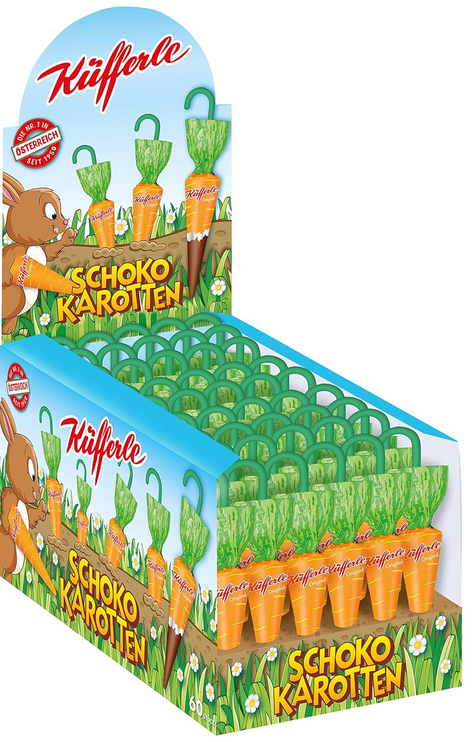 Küfferle, Morötter med originalchoklad 810 g 60 st., Mjölkchoklad, 1 st.