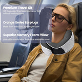 Nackkudde Memory Foam Resekudde Ergonomisk design Memory Foam Nackkudde med ögonmask 2 öronproppar och förvaringsväska Perfekt för att sova på vägen när du reser Naty Shop Cervikala ortopediska kuddar