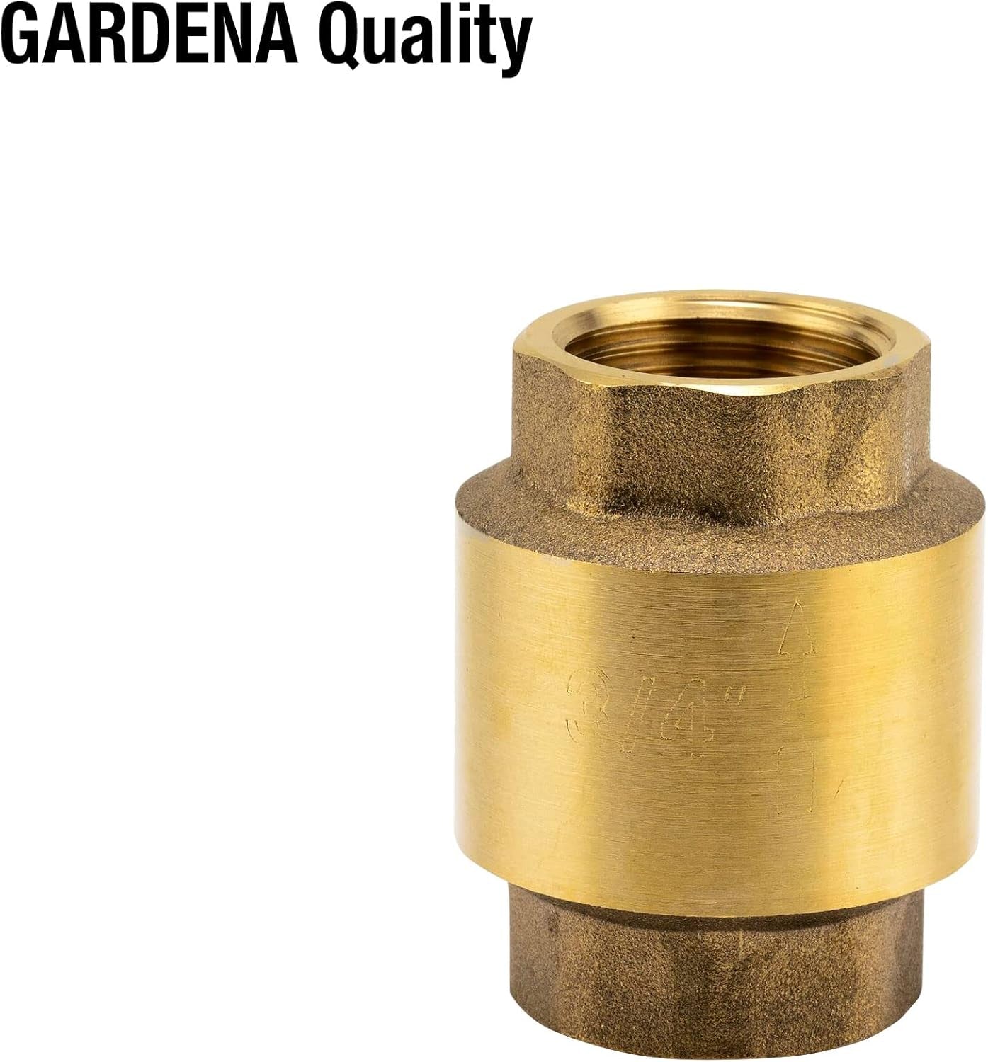Gardena mellanventil i mässing: Envägsventil i massiv mässing, 42 mm (G 1 1/4 tum) gänga för anslutning till pumpar (7232-20)