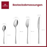 Gerlach 1760 Tunea Set, rostfritt stål bestick, 24 st, 6 personer Kitchen Naty Shop