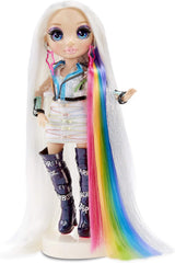 Rainbow High Hair Studio - Exklusivt Amaya Raine Doll Lekset med långt hår för styling - Inkluderar tvättbar hårkrita, hårborste, tillbehör - Present för barn från 6 år och uppåt