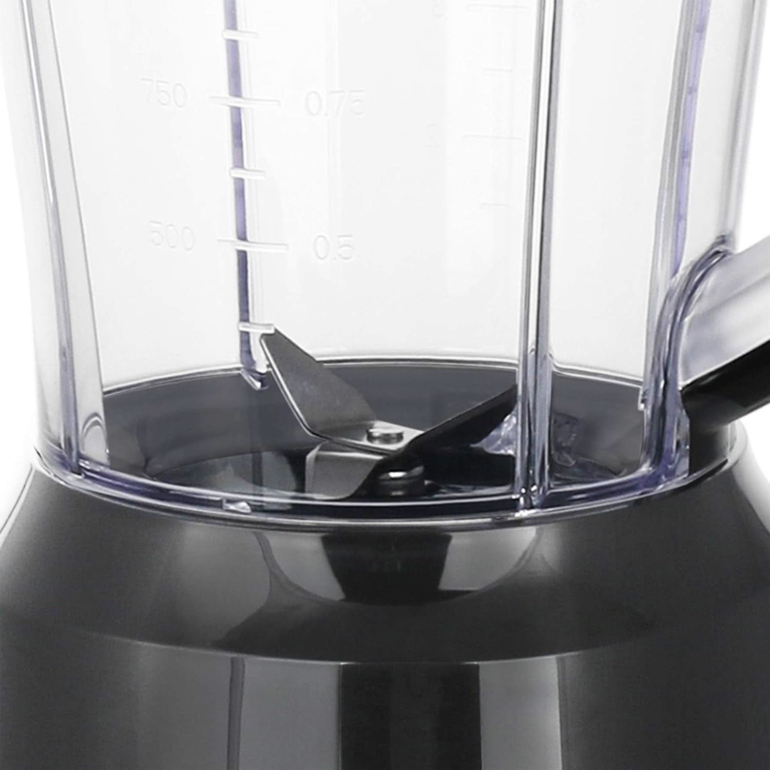 Emerio Standmixer BPA Frei Crush Ice Funktion 1.5L Behåller 2 Geschwindigkeiten + Pulse Funktion Messeinheit Aus Edelstahl Sicherheitsschalter Geschirrspülgeeignet 500 Watt BL-12816.8 Schwarz Bucatarie Naty Shop