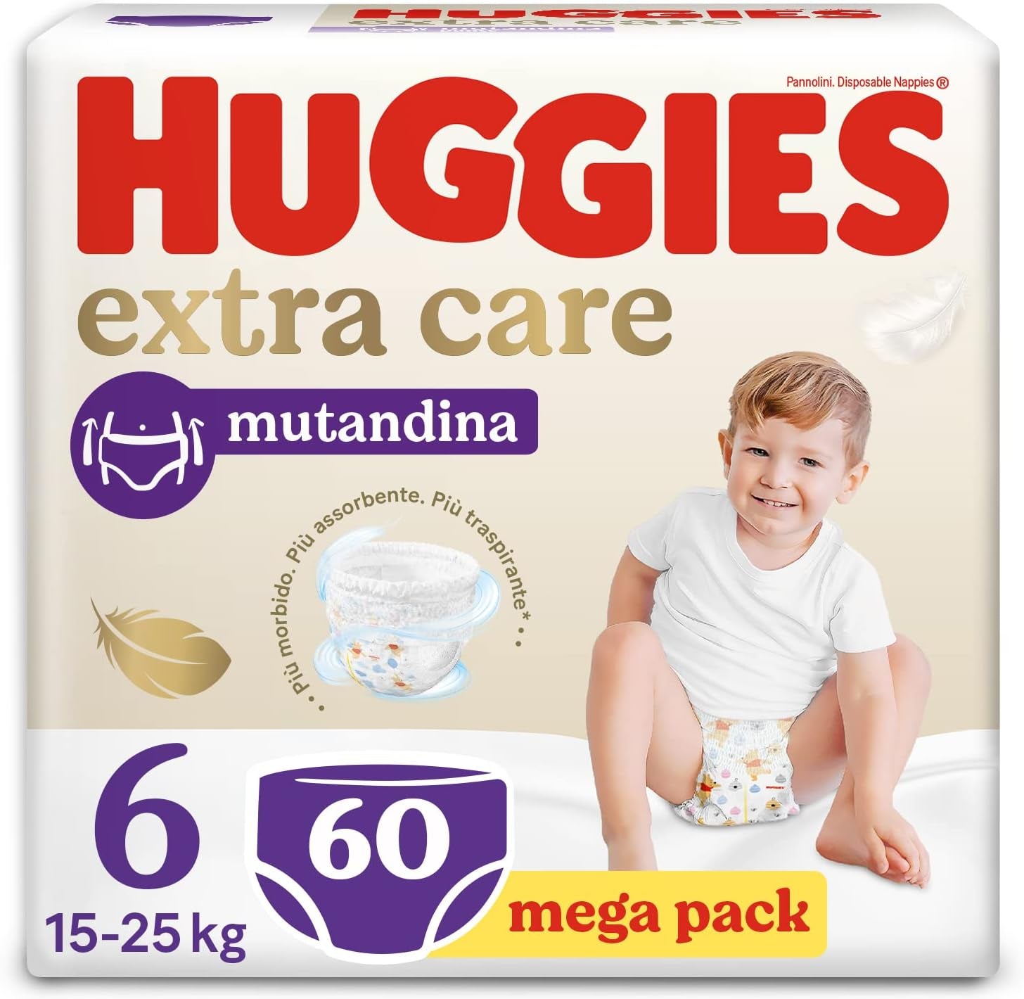 Huggies Extra Care blöjor, stl 6, 15-25 kg, 60 st