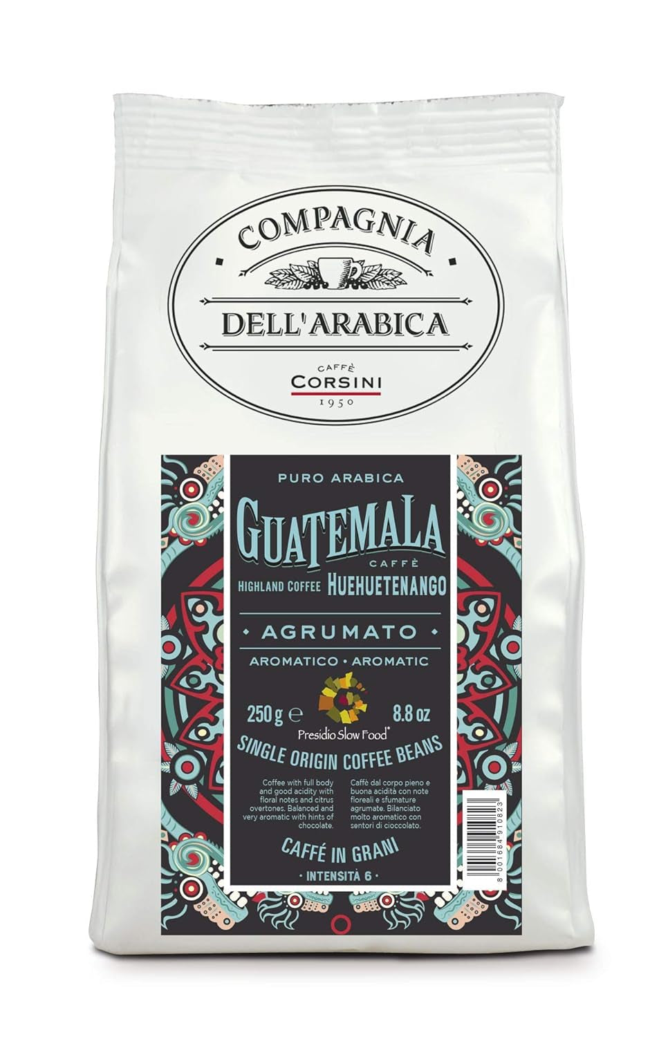 Caffè Corsini - Kaffeebohnen 3x250g Compagnia Dell'Arabica Set Guatemala/Äthiopien/El Salvador, Einzelner Ursprung, totalt 750g