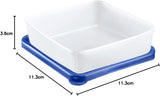 Westmark 4 matförvarings-/frysbehållare, inklusive lock, kapacitet: 0,25 l styck, stapelbar, plast, Trio, färg: transparent/blå, 25042270 Matförvaringslådor Naty Shop