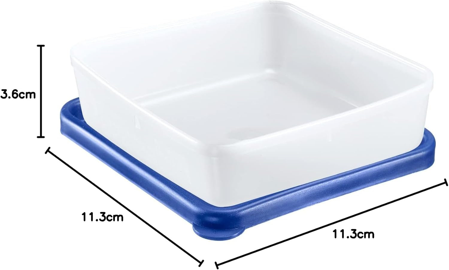 Westmark 4 matförvarings-/frysbehållare, inklusive lock, kapacitet: 0,25 l styck, stapelbar, plast, Trio, färg: transparent/blå, 25042270 Matförvaringslådor Naty Shop