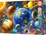 Educa - Pussel 500 bitar för vuxna | Solsystem, pussel 500 bitar för vuxna och barn från 11 år, planeter, rymden, rymden (18449) Puzzle Naty Shop