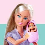 Simba Steffi Love Welcome Baby 29cm Gravid Steffi 12-pack Rollspel Tillbehör Modedocka med 4cm Baby Doll Toy för åldrarna 3+