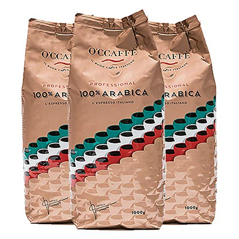 100% professionellt Arabica-kaffe, 1000 g hela bönor / förpackning om 3