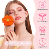 360 delar False Nails Kit - Kort Naken Rosa Vit Gradient False Nails - Fyrkantigt lim på False Nails - Heltäckande glansiga självhäftande naglar för kvinnor och flickor (fyrkantiga)