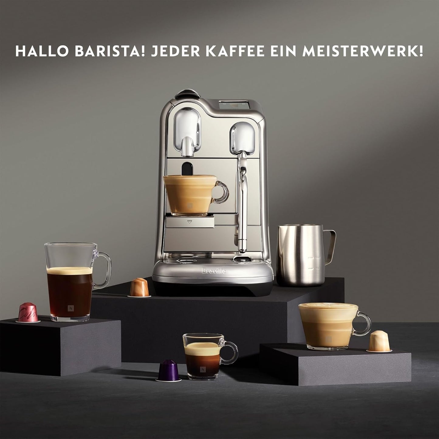 Sage Nespresso Creatista Pro espressomaskin, rostfritt stål, borstat rostfritt stål