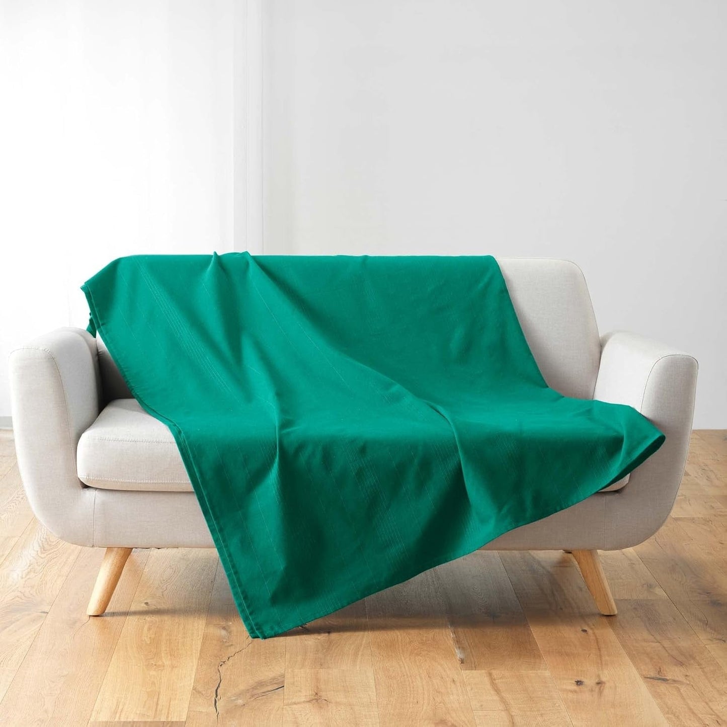 Douceur D'Intérieur, filt (220 X 240 Cm) Lucile Curry, polycotton, enfärgade sängar och filtar Douceur d'Intérieur Emerald Green 180 X 220 Cm