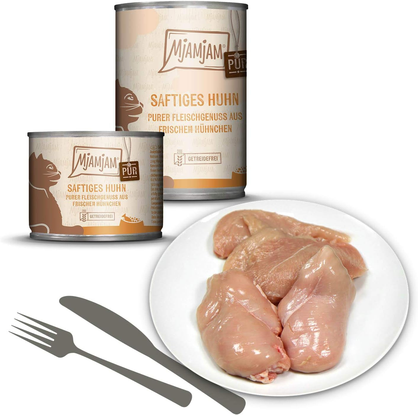 MjAMjAM - Premium Wet Cat Food - Pack Mix V - Pure Meat Delight 6 Pack (6 x 400 g) Spannmålsfri med extra kött