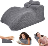 Läskudde - Ryggkudde, Justerbart Nackstöd, Läskudde med Memory Foam för sängen, Ergonomisk Nacke- och Benkudde i ryggen, svankstödskudde