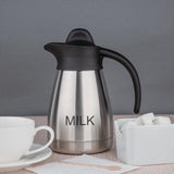 Olympia vakuummugg med skruvlock, 500ml/17oz, rostfritt stål med svart lock, mjölktryck på sidan, bufféstationer för te och kaffe, CL371