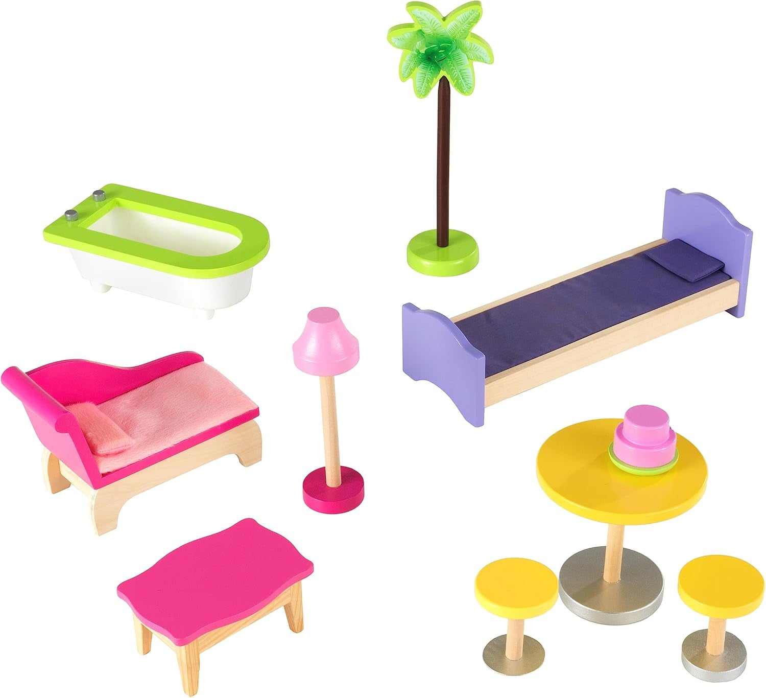 Kidkraft Kayla dockhus i trä med möbler och tillbehör, 3-nivå lekset för 30 cm dockor, leksak för 3 år gamla, 65092 - exklusivt på Amazon Dollhouses Naty Shop
