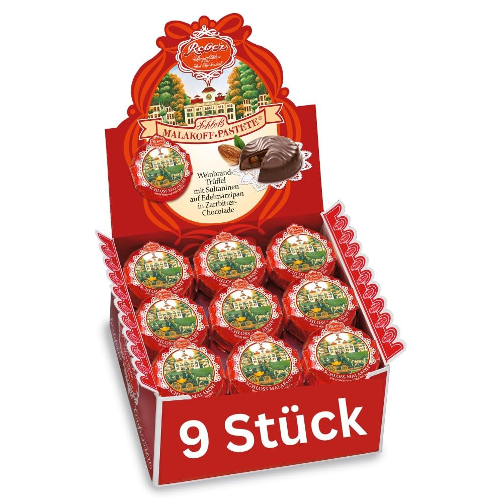 Reber Bites choklad- och tryffelpaj, konjaktryffel på krämig nougat, täckt med delikat alpin mjölkchoklad, 40 g (1 st)