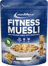IronMaxx Fitness Müsli - Cookies & Cream, 2 kg påse | Proteinrik vegansk müsli med krispigt innehåll | Låg i socker och hög i fiber