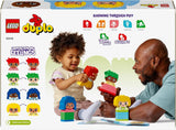 LEGO DUPLO Big Feelings, byggstaplingsspel med 23 färgglada klossar och 4 figurer, motorisk leksak för att främja den sociala och känslomässiga utvecklingen hos små barn från 18 månader 10415 Byggset Beuche den LEGO-Store