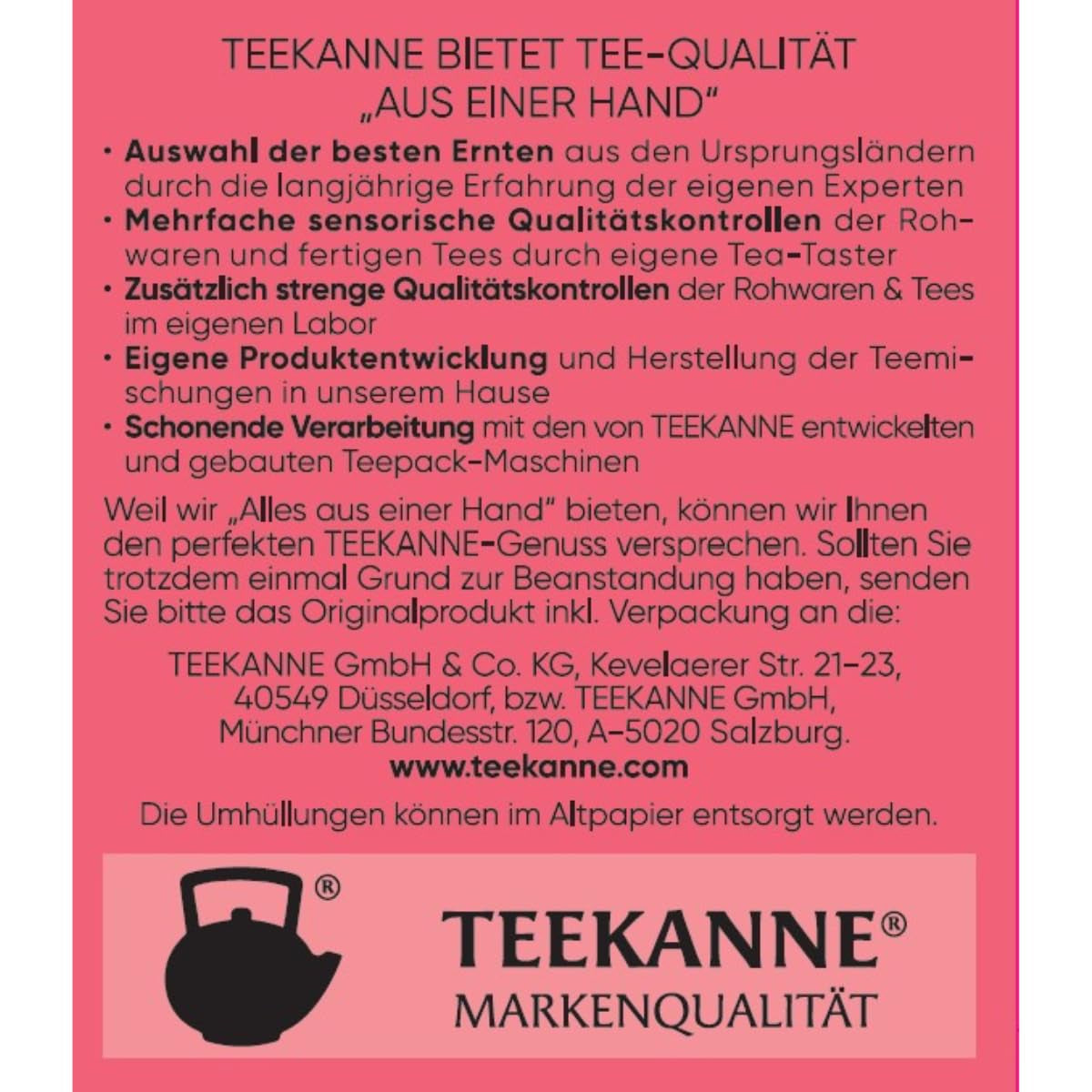 Teekanne Premium Fruit Selection, förpackning om 5 (5 x 20 tepåsar), 5 x 60 g