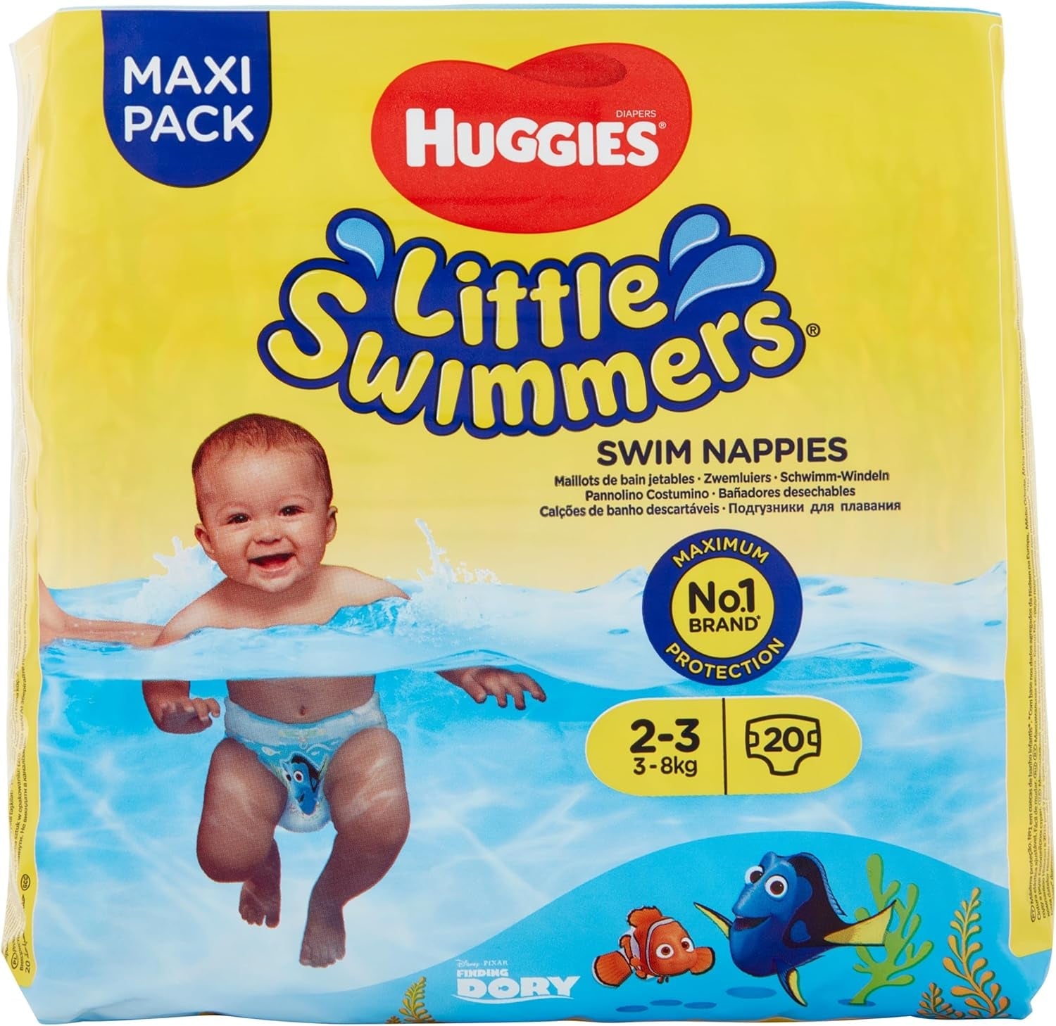 Huggies Little Swimmers blöjor, storlek 2-3 (3-8 kg), 1 förpackning (1 x 20 stycken)