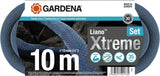 Gardena Liano Xtreme 1/2 Inch 10m Set: Extremt robust textil trädgårdsslang för inomhuskranar med lätt, väderbeständig PVC-innerslang (18460-20)