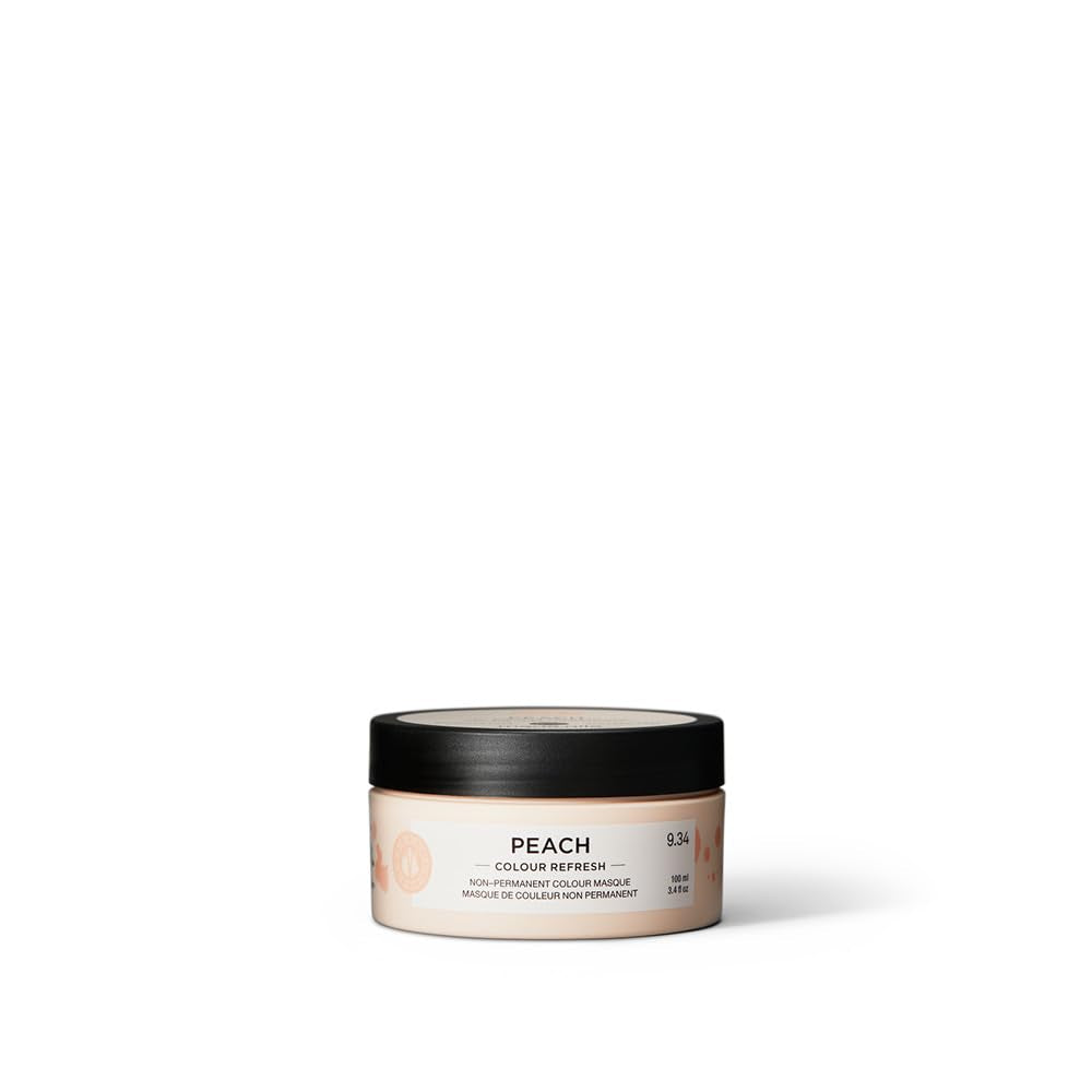 Maria Nila Colour Refresh 300 ml - En närande färgbomb som innehåller tillfälliga färgpigment som snabbt fräschar upp hårfärgen. 100% Vegan. Inga sulfater och inga parabener. Naty Shop Peach hårfärgningsmedel