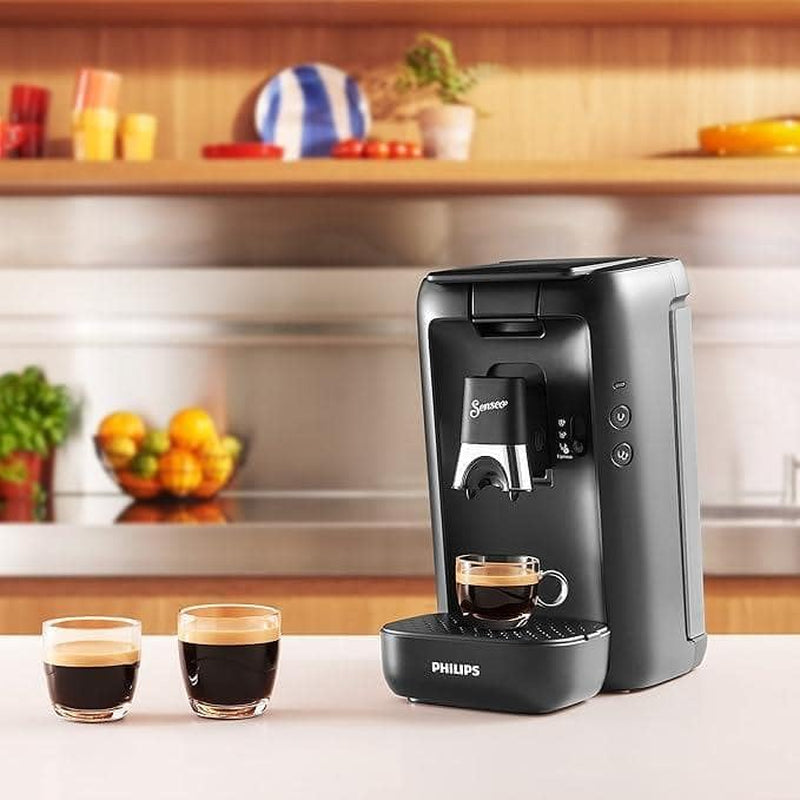 PHILIPS Senseo Maestro kapselespressomaskin - Intense Plus-teknik, högkvalitativ espresso, ekologisk design, 1,2 l vattentank, memofunktion, avkalkningsindikator (CSA260/60)