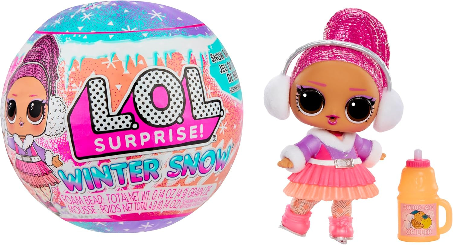 L.O.L. Överraskning! Vintersnötot - 1 samlardocka med magisk snööverraskning, lindad rullgardin, 8 samlardockor, frostigt coolt mode och tillbehör, present för barn 4+ Naty Shop Dolls Standardtitel