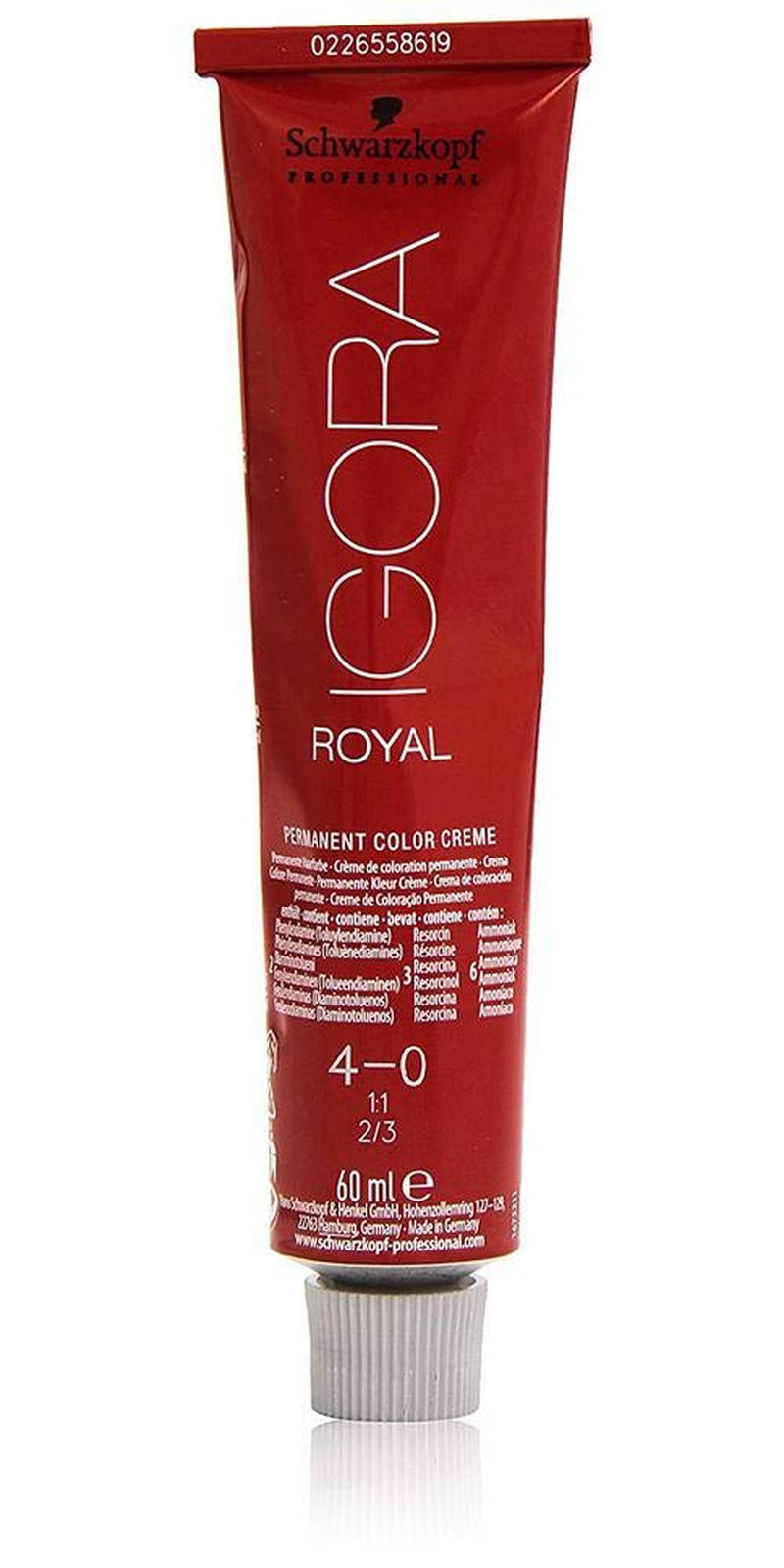 Schwarzkopf IGORA Royal Premium Hårfärg 4-0 mellanbrun, 1 förpackning (1 x 60 g) Hårfärgning Naty Shop