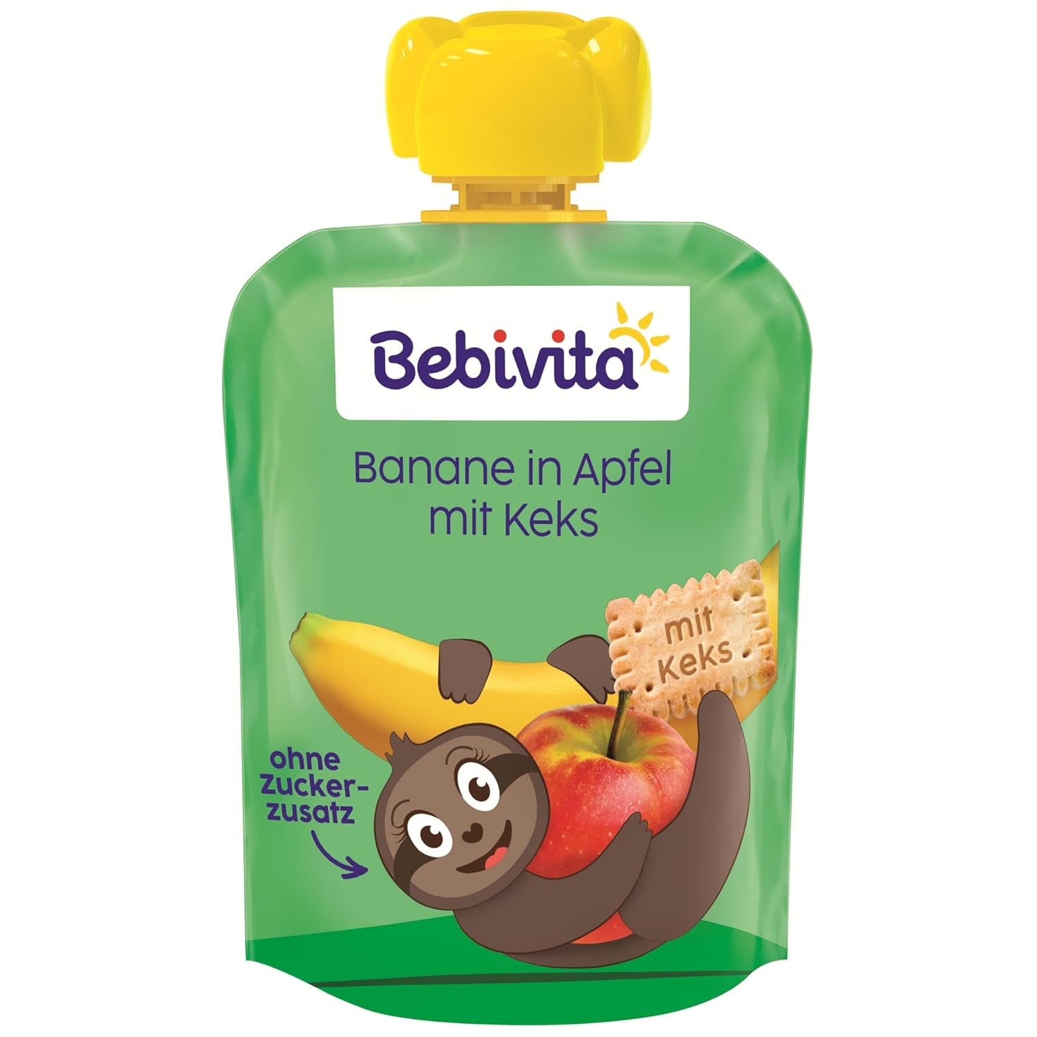 Banan i äpple med kex Wrap - 16 stycken (4 förpackningar, 4 x 90 g vardera), utan tillsatt socker, gjord av mild frukt och nyttiga spannmål, perfekt för avhämtning och snacks när du är på språng