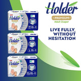 Vuxen unisex engångsblöjor Vattentät Absorberande Elastisk sida Andas Superabsorberande Dubbellagers fuktindikator 5-stjärnigt dermatologiskt skydd Medium