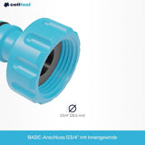 Cellfast Basic-anslutning, blå, G3/4" (26,5 mm)