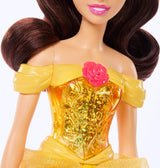 Mattel Disney Princess Leksak Ledad Belle Modedocka med gnistrande kläder och tillbehör Disney filminspirerad present till barn HLW11
