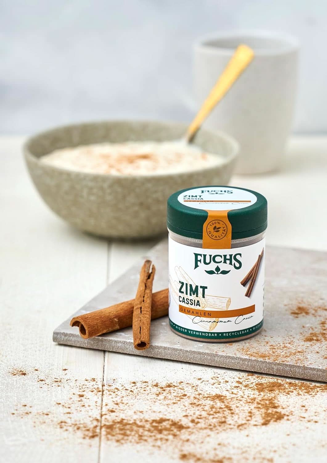 Fuchs Ground Cassia Cinnamon - För smaksättning av bakverk, desserter eller teer, 45 gram Condiments Naty Shop