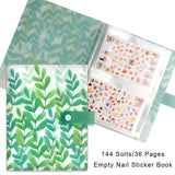 144 platser Nail Art Sticker Förvaringsbok Blätter Nail Art Dekaler Sammelalbum Nail Sticker Leerer Displayhalter Binder Buch Kunststoff DIY Nail Art Design Tools Für Nail Art Sticker