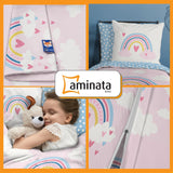 Aminata Kids sängkläder för barn, regnbåge, vändbara Sängkläder - barn Naty Shop