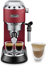 De'Longhi Dedica Style EC 685.B – Espressomaskin med portafilter, espressomaskin med professionell mjölkskummare, endast 15 cm bred, för malet kaffe eller ESE-kapslar, 1 l vattentank, svart