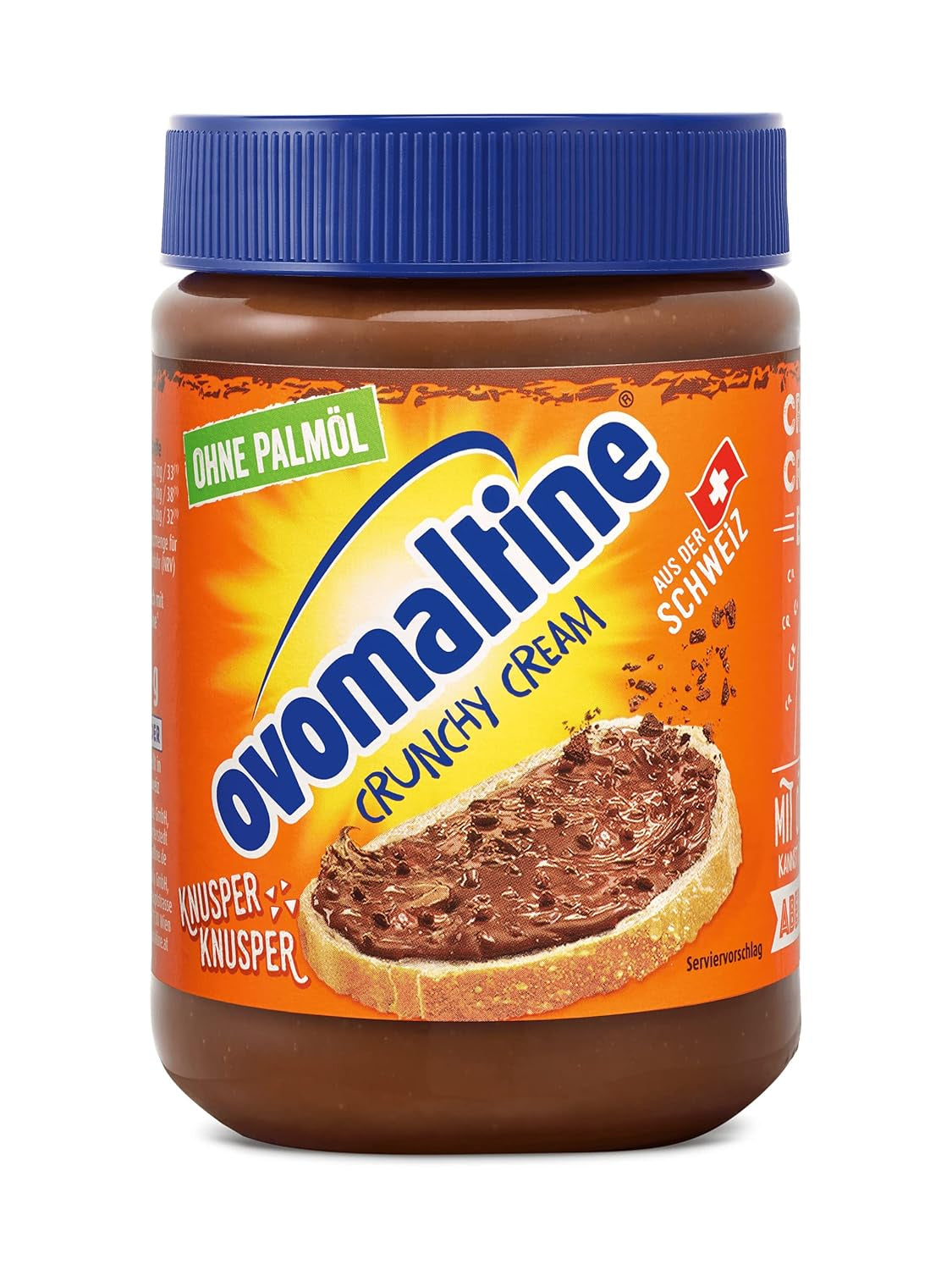 Ovomaltine OVO BREAK Wafer and Chocolate Bar - ett krispigt mellanmål med den omisskännliga smaken av vår populära Creme Crocante, naturligt utan palmolja (4 x 39g)