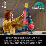 LEGO Technic Emirates Team Nya Zeeland AC75 Racing Yacht Vuxen Segelbåt Byggsats Gåva för män och kvinnor Kreativ och avkopplande aktivitet 42174 Byggset Besuche den LEGO-Store
