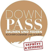 Traumnacht Basic Lätt duntäcke med nytt vitt dun (60%) och fjädrar (40%), DIN EN 12934, 135 X 200 Cm, Down Pass och Oeko-Tex certifikat, producerat enligt den tyska kvalitetsstandarden Täcken och täcken Naty Shop